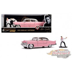 Cadillac Fleetwood 1955 série 60 Pink /Elvis Presley  Figure -  Jada 1/24 - 31007 - Passion Diecast