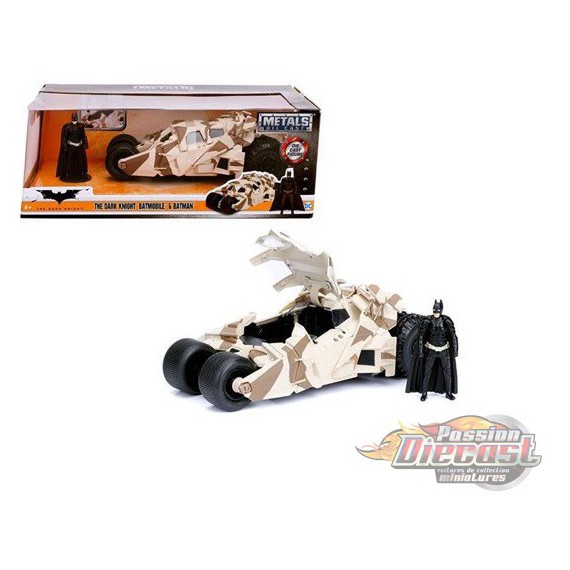 The Dark Knight Batmobile Camouflage with Batman Figure -  Jada 1/24 - 98543 - Passion Diecast 
