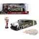1951 Mercury Mat Green  with Harley Quinn Figure  - DC Comics -  Jada 1/24 - 30456 - Passion Diecast 