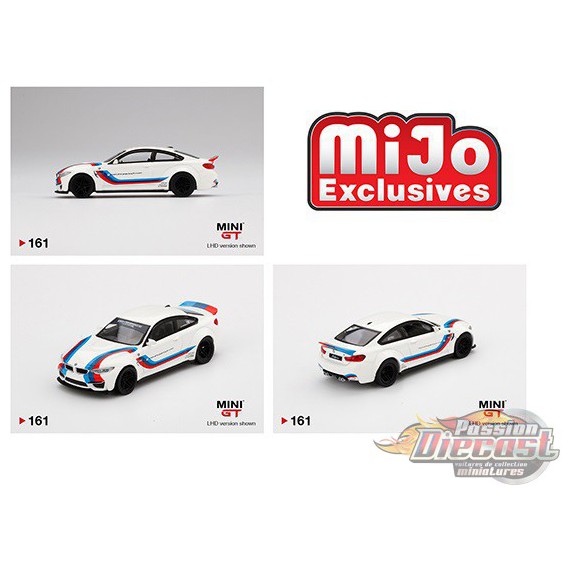 LB Works BMW M4 Blanche   -  MINI GT 1:64 - Mijo Exclusive - MGT00161 - Passion Diecast 