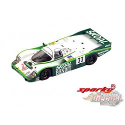 Porsche 956 No.33 3rd 24H Le Mans 1984 D. Hobbs - P. Streiff - S. van der Merwe" - SPARKY 1/64 - Y178B - Passion Diecast 