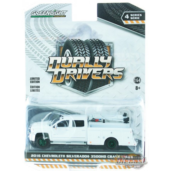 Chevrolet Silverado 3500 Dually Crane Truck 2016 - Dually Drivers Series 4  - 1-64  greenlight - 46040 A