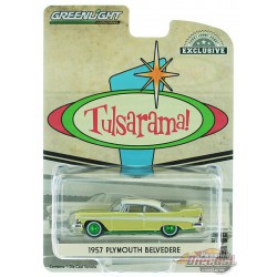 1957 Plymouth Belvedere - Desert Gold  - "Tulsarama" 1957 Underground Vault - GREENMACHINE 1/64 - Hobby Exclusif - 30157GR