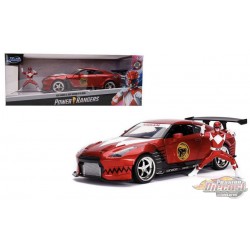 Power Rangers - Nissan GT-R R35 with Red Ranger figure -  Jada 1/24 - 31908 - Passion Diecast 