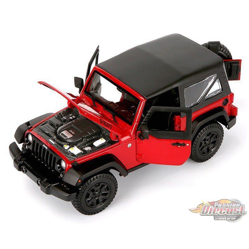 2014 Jeep Wrangler Willy's Edition red - Maisto 1-18 - 31676 RD - Passion  Diecast