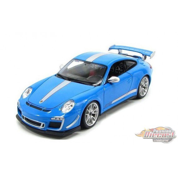 Porsche 911 GT3 RS 4.0 - Bleu avec bande argentée - 1-18 Bburago 18-11036 BL -  Passion Diecast 