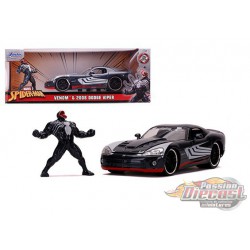 2008 Dodge Viper  Avec Venom  figurine de Marvel Spider-Man -  Jada 1/24  - 31750 - Passion Diecast 