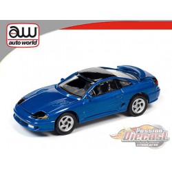 1991 Dodge Stealth R/T Twin Turbo - Bleu  - Auto World 1/64 - AWSP056 B  - Passion Diecast