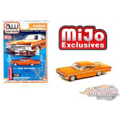 1966 Chevy Impala SS Metallic Orange - Lowriders - Auto World 1/64 MiJo Exclusives - CP7659 - Passion Diecast 