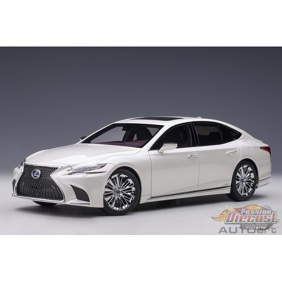 Lexus LS 500h Sonic White Metallic Black Interior - AUTOart 1/18 - 78866