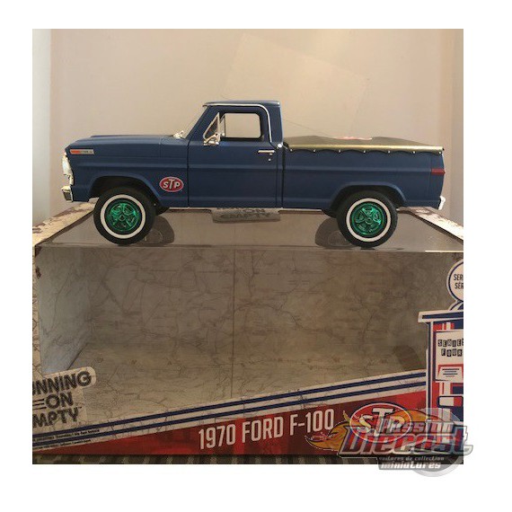 1970 Ford F-100  avec couvercle  de boite - STP -  Running on Empty 4   1/24 GREENMACHINE  85053GR