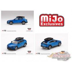 Lamborghini Urus Avec Roof Box Bleu -  MINI GT 1:64 - Usa Exclusive - MGT00172 - Passion Diecast 