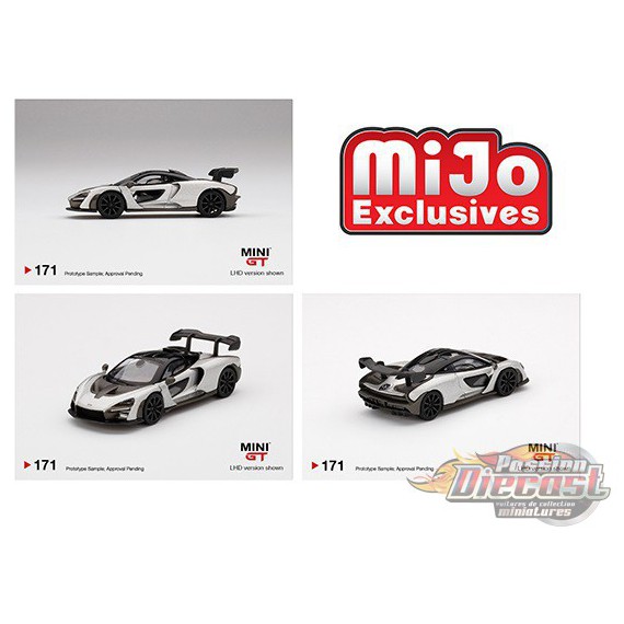 Mini GT McLaren Senna Silver  N°171 RHD NP41 