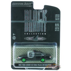 1992 Ford Crown Victoria Police Interceptor  - Black  Bandit  Series 23,  1-64 GREENMACHINE 28030 EGR