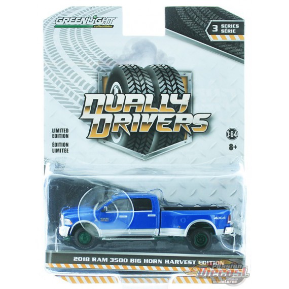 2018 Ram Harvest Edition Dually in New Holland Blue - Dually Drivers  3  - 1-64  GREENMACHINE - 46030 DGR