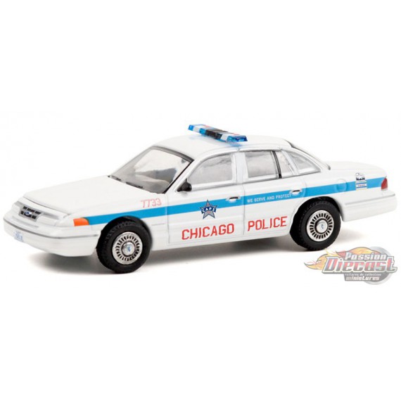 1995 Ford Crown Victoria Police Interceptor - Chicago Police Department - Hot Pursuit 36 - 1-64 Greenlight 42930 D  - Diecast