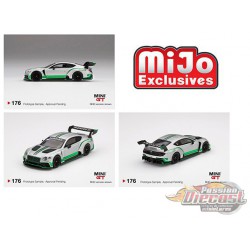 Bentley Continental GT3 Presentation Silver -  MINI GT 1:64 - Mijo Exclusive - MGT00176 - Passion Diecast 