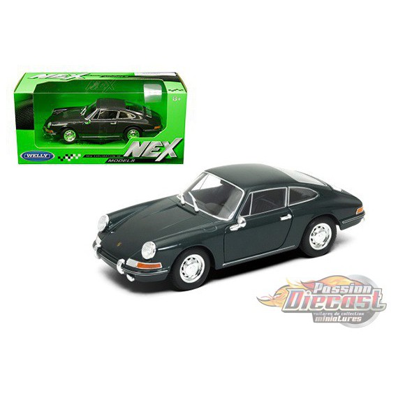 1964 Porsche 911 (901) Grey  - Welly 1/24 - 24087 GRY - Passion Diecast 