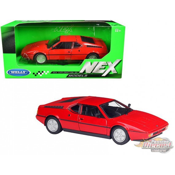 1987 BMW M1 Coupe Rouge   - Welly 1/24 - 24098 RD - Passion Diecast 