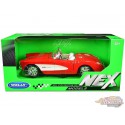 (web only) 1957 Chevrolet Corvette cabriolet rouge et blanc   - Welly 1/24