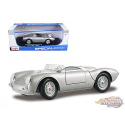 Porsche 550 A Spyder Silver -  Maisto 1/18 - 31843 -  Passion Diecast