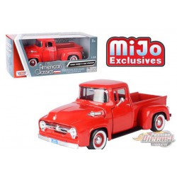 1956 Ford F-100 Pickup Rouge - Motormax 1/24 - 73235 RD