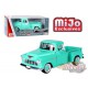 1955 Chevrolet 5100 Stepside Pickup Turquoise - Motormax 1/24 - 73236 TQ - Passion Diecast 