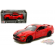 2018 Ford Mustang Gt  Red with black stripes - Motormax 1/24 - 793582 RDBK - Passion Diecast 