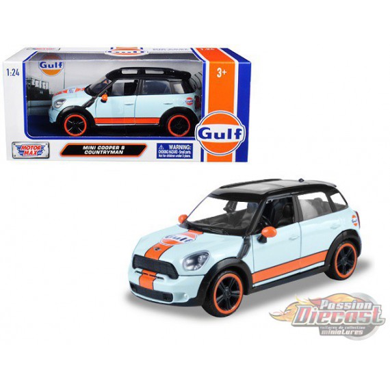 Mini Cooper S Countryman Gulf Oil   - Motormax 1/24 - 79653 - Passion Diecast 