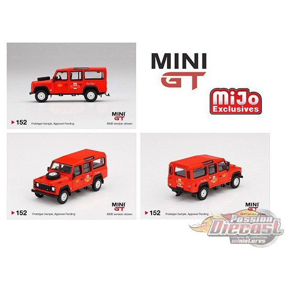 Land Rover Defender -110 Rouge UK Royal Mail Post Bus - Mini GT by TSM Models 1/64 - MGT00152 -  Passion Diecast 