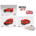Land Rover Defender - 110  Red UK Royal Mail Post Bus - Mini GT by TSM Models 1/64 - MGT00152