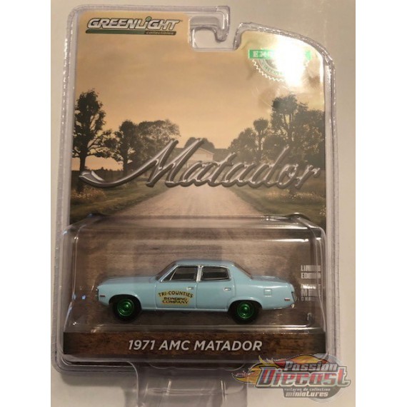 1971 AMC Matador - Tri-Counties Bonding Company   -  GREENMACHINE 1/64   Hobby Exclusif - 30153GR
