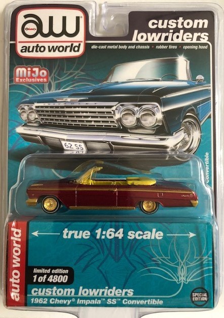 2020 Auto World 1962 Chevy Impala SS Lowrider Ultra Red Mijo Chase for sale online