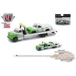AUTO HAULERS 1976 Chevy C60 Avec 1979 Chevy Silverado-  M2 1/64  39200 MJS04 -  Passion Diecast 