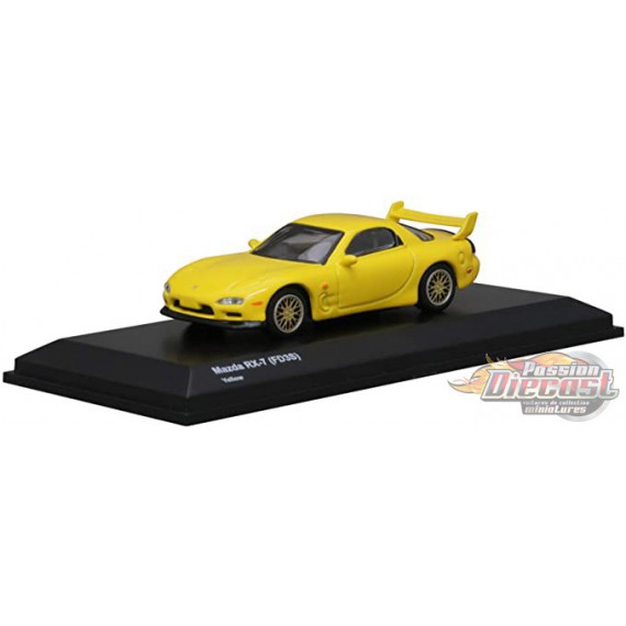 Mazda RX-7 FDS3 Jaune - Kyosho 1:64 - KS07033R7Y - Passion Diecast 
