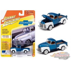 1950 Chevy Truck Bleu / Blanc - Classic Gold Release 2 -  Johnny Lightning 1:64 - JLSP106 B