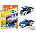 1950 Chevy Truck Bleu / Blanc - Classic Gold Release 2 -  Johnny Lightning 1:64 - JLSP106 B