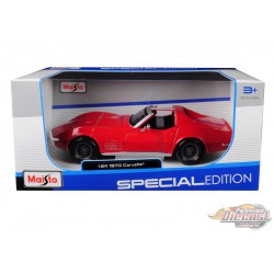 1970 Chevrolet Corvette Rouge - Maisto 1/24 - 31202 - Passion Diecast 