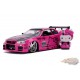 2002 Nissan Skyline GT-R 34 rose métallisé et noir avec figurine Hello Kitty - Jada  1/24 - 31613   Passion Diecast