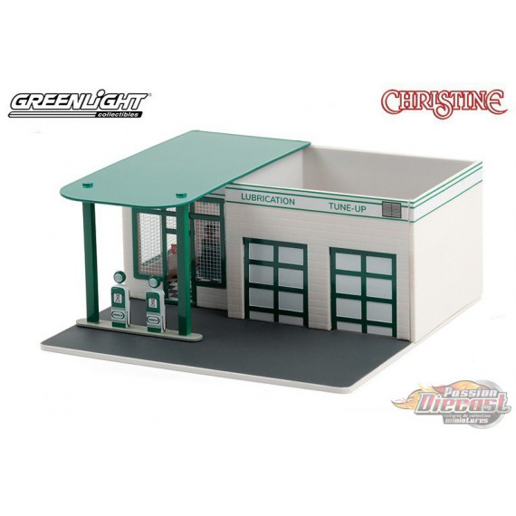 Mobico  -  Christine  - Vintage Gas Station - Mechanic's Corner Series 7- Greenlight 1/64 -  57072 - Passion diecast