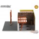 Shell Oil  2  - Vintage Gas Station - Mechanic's Corner Series 7- Greenlight 1/64 -  57073  - Passion diecast