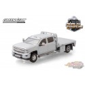 (Web Only ) 2015 Chevrolet Silverado 3500 Dually Flat Bed in Silver Ice - Dually Drivers  5 - Greenlight 1-64 - 46050 A