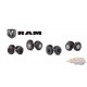 Ensemble roues et pneus  Ram Trucks - Auto Body Shop serie 4 - 1/64 Greenlingt - 16070 C- Passion Diecast
