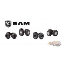 Ram Trucks  Wheel & Tire Pack  - Auto Body Shop series 4 - Greenlingt 1/64   - 16070 C- Passion Diecast