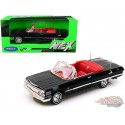 1963 Chevrolet Impala  cabriolet Noire- Welly 1/24 - 22434 BK