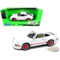 Porsche 911 Carrera RS 2.7 blanche avec bandes rouges - Welly 1/24 - 24086 WH