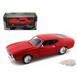 1971 FORD MUSTANG SPORTSROOF  RED - MOTORMAX 1/24 - 73327 RD - Passion Diecast 