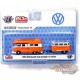 1959 Volkswagen Bus  Double Cab Camper With Trailer - M2 Machines 1/64 Auto Trailer Mijo Exclusive - 38100 MJS03