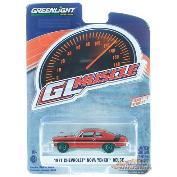 1971 Chevrolet Nova Yenko Deuce GL Muscle Series 23 1 64 GREENMACHINE 13270 EGR Passion Diecast