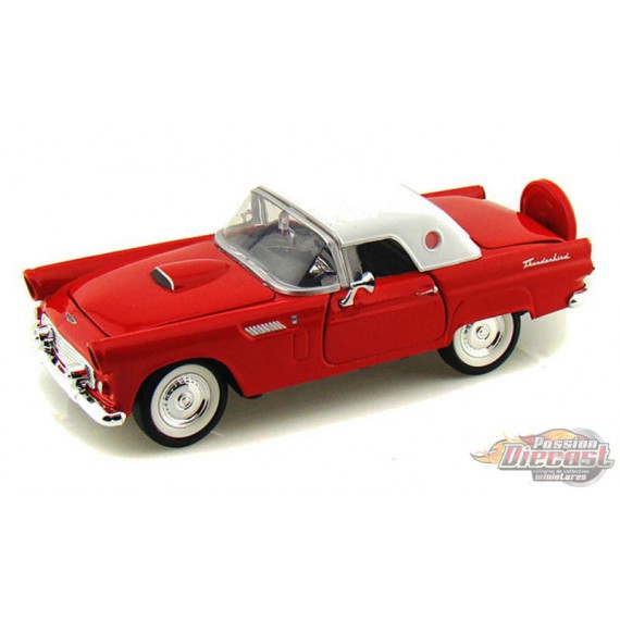 1956 Ford Thunderbird T-Bird rouge  Motormax 1/24 - 73312 RD  -Passion Diecast 